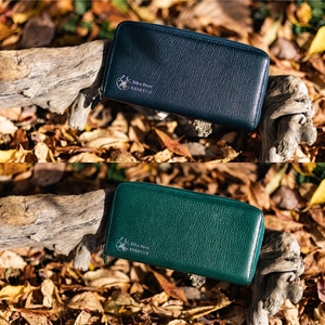 信州鹿革 ラウンド財布 小物 ウォレット 革製品 革小物 収納力抜群 カード12枚 マチ付お札入れ フリーポケット 出し入れ簡単 鹿皮 コンパクト  ブラウン