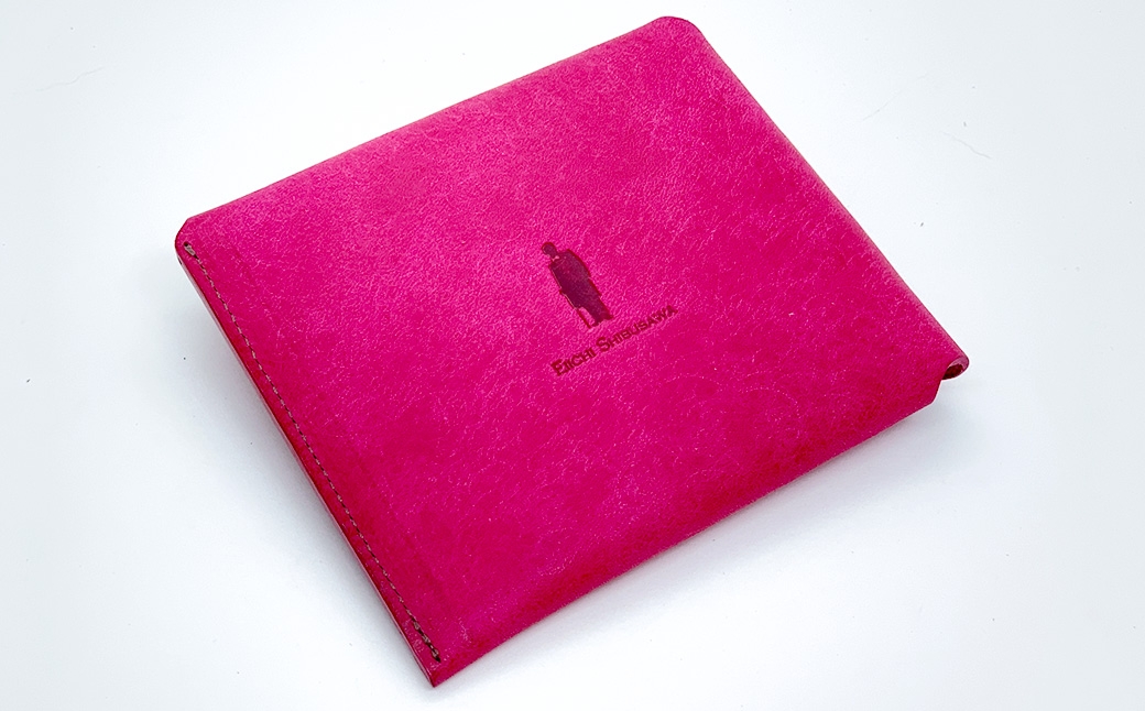 渋沢栄一翁 コンパクト財布 （ フューシャ ） コンパクト フランス革 財布 小物 牛革 革 革製品 収納 収納品