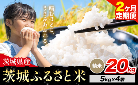 【2か月定期便】米 茨城 ふるさと米 精米 20kg《申込月の翌月より出荷開始》米 お米 白米