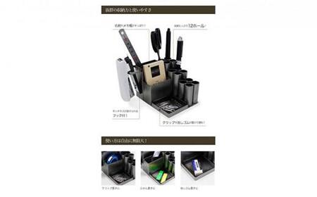 monoKOZZ アイアンペンスタンド 丸・フック右【マットブラック】アイアン雑貨 おしゃれ ペン立て かっこいい デスク収納
