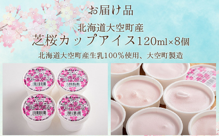 【数量限定】オリジナルカップアイスセット(芝桜) 8個入 【 アイス あいす カップアイス オリジナルアイス アイスセット 人気アイス おすすめアイス 8個 デザート 芝桜 北海道 大空町 】 OSA