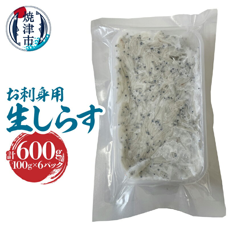 【ふるさと納税】 しらす 生しらす 魚 天然 刺身用 水揚げ 100g×6パック 計600g 鮮度 冷凍 焼津 a10-1266