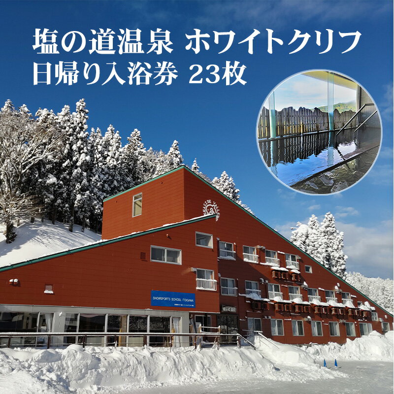 【ふるさと納税】塩の道温泉 日帰り入浴券 23枚入り【新潟県 糸魚川市 温泉 塩の道温泉 旅行 観光 日帰り温泉 スキー スノーボード 温泉総選挙 】