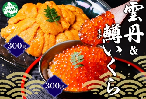 3408. 雲丹 300g 鱒いくら醤油漬け 300g 海鮮2種 ウニ チリ産 冷凍 雲丹 鱒いくら いくら イクラ 海鮮 海鮮丼 北海道 弟子屈町
