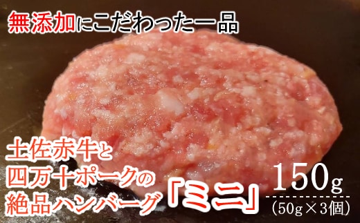 
										
										sd014ハンバーガー屋の本気ミニハンバーグ150ｇ（50ｇ×3個） ＜ 国産 高知県産 牛肉 豚肉 ブランド肉 希少 土佐あかうし 四万十ポーク ＞
									