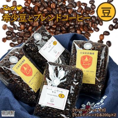 ふるさと納税 高鍋町 エチオピア産モカとブレンドコーヒー(豆)