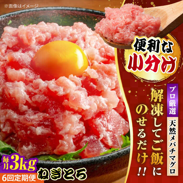 【ふるさと納税】【全6回定期便】まぐろ ねぎとろ 約3kg（約250g×12パック） 鮪 マグロ 魚 ネギトロ 横須賀【本まぐろ直売所】[AKAK042]