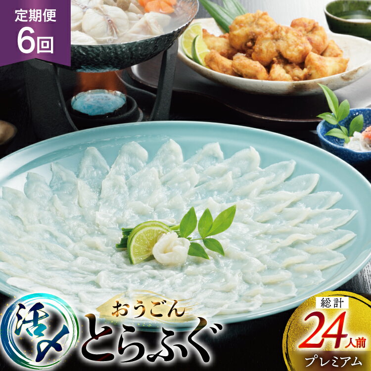 【ふるさと納税】ふぐ 刺身 ふぐ鍋セット 活〆 おうごんとらふぐ プレミアム セット 4人前 6回 定期便 [松永水産 長崎県 平戸市 hr42bgy400151] ふぐ刺し とらふぐ フグ 河豚 てっさ てっちり ふぐ鍋 湯引き 魚介 さかな お刺身 刺身用 さしみ 冷凍 海鮮