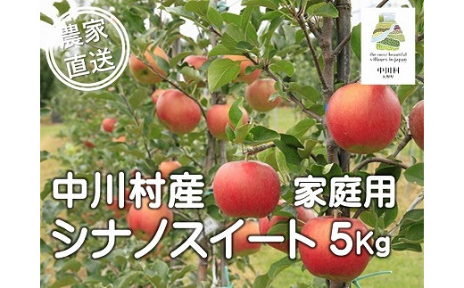 担当者おすすめ「味覚の里なかがわ」の旬のくだもの（シナノスイート自家用５Kg箱）10月中下旬発送予定