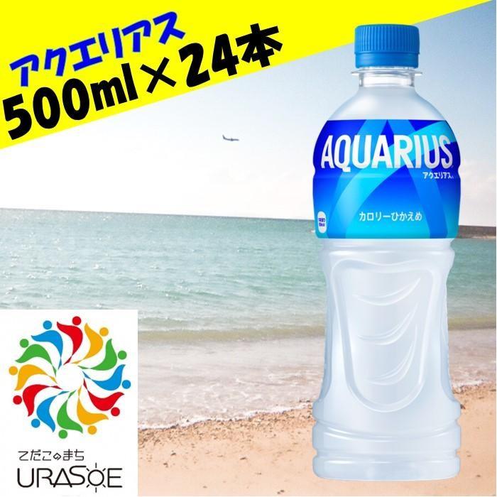 【ふるさと納税】アクエリアス　500ml×24本 | 沖縄県 浦添市 　清涼飲料水　 ミネラルウォーター ソフトドリンク 人気 スポーツ ドリンク