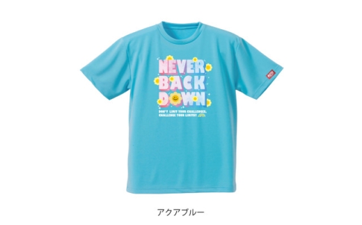 JTTA公認　卓球ユニフォーム＜男女兼用(ドライ):XLサイズ＞ネバーバックダウンB　アクアブルー【1658116】