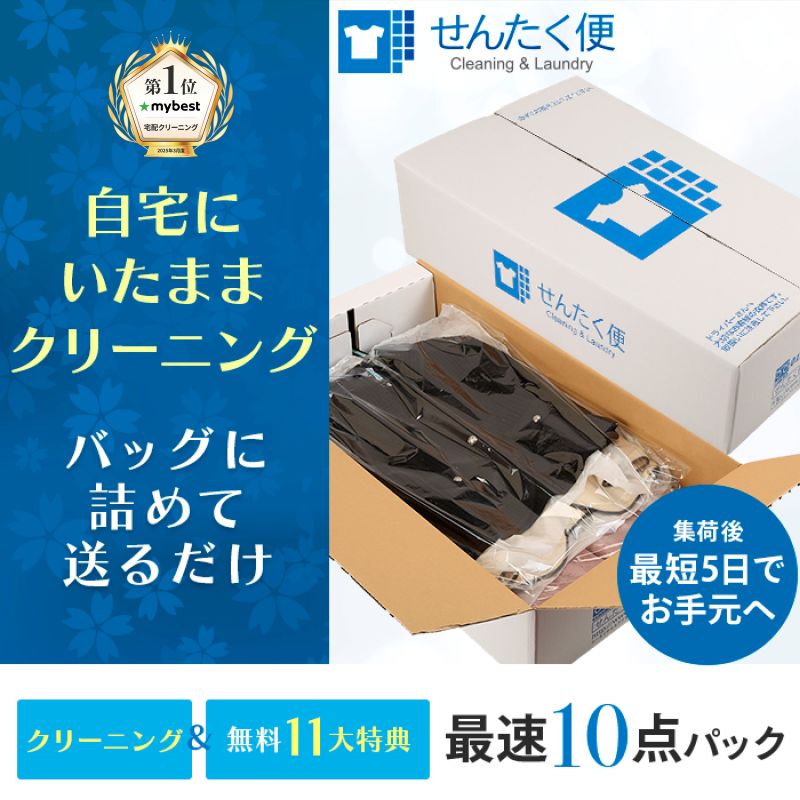 【ふるさと納税】【せんたく便】衣類のクリーニング 最速10点パック