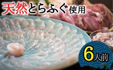 圧巻の豊後水道天然トラフグ！天然トラフグ刺しふぐ鍋セット（6人前）［冷蔵］［天然トラフグ1kg超え活魚使用］割烹みつご