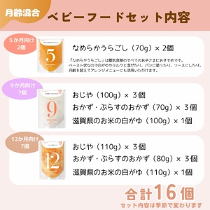 manma 四季のベビーフード [5か月・9か月・12か月] 16個セット｜国産 保存料不使用 おかゆ 離乳食 レトルト パウチ 赤ちゃん 滋賀県産 [0202]