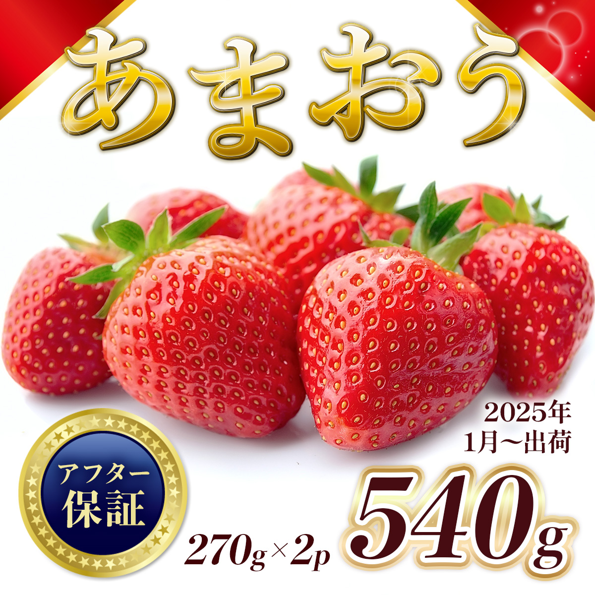 MZ056 福岡県産 あまおう 540g 先行予約 2025年1月～3月末にかけて順次発送予定