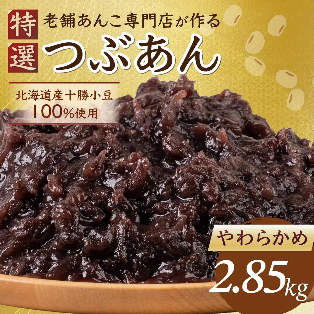 餡子 やわらかめ 2.85kg 北海道産十勝小豆100％｜餡子