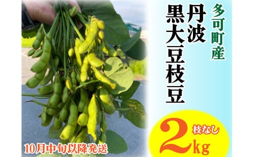 旬の味！丹波黒枝豆（枝なし）2kg [913]