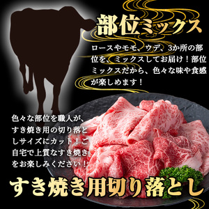 【訳あり】鹿児島県産A5等級黒毛和牛すき焼き用切り落とし(計450g) 黒毛和牛 冷凍 牛肉【KNOT】 A707