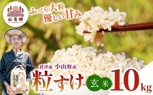 新米 玄米 令和8年産 君津市小山野産 粒すけ 10kg | 白米 山名郷米 やまなごうまい つぶすけ 千葉県産 げんまい 米 コメ こめ お米　千葉県 君津市 きみつ あかかげ農園　千葉稲作 千葉県 君津市 きみつ