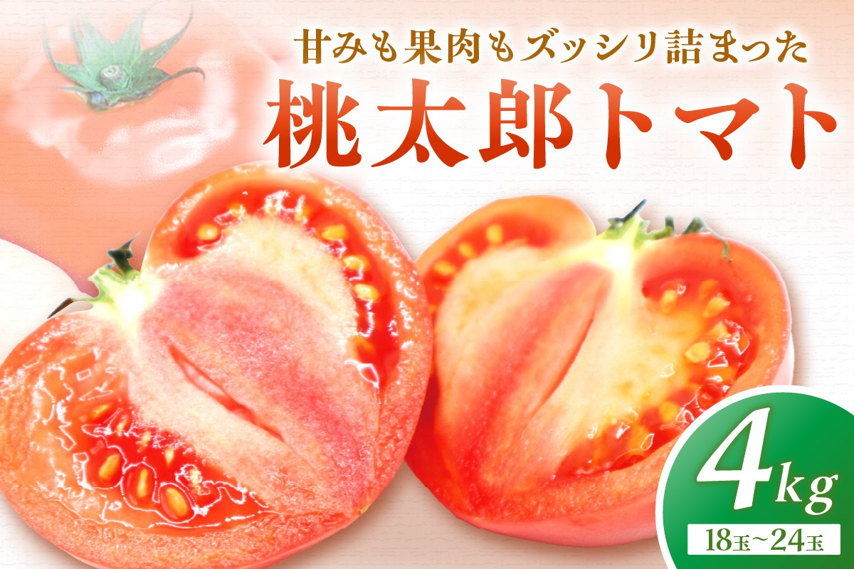 
                  桃太郎トマト4kg（18玉～24玉）【ほたるの里】_HA0572
                
