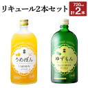 【ふるさと納税】白岳 リキュール 2本 セット 2種類×各1本 720ml×2本 うめぽん ゆずもん 梅酒 焼酎 飲み比べ お酒 酒 ギフト 贈答用 贈り物 人吉 送料無料