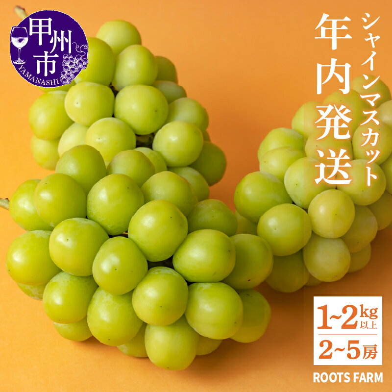 【ふるさと納税】 《2025年内発送》 シャインマスカット 低温貯蔵 2～5房 選べる内容量 1kg以上 2kg以上 10月下旬～12月中旬頃 山梨県 甲州市産 期間限定 数量限定 シャイン マスカット 葡萄 ぶどう フルーツ 果実 果物 くだもの 冷蔵 クール 社員マスカット （RO）