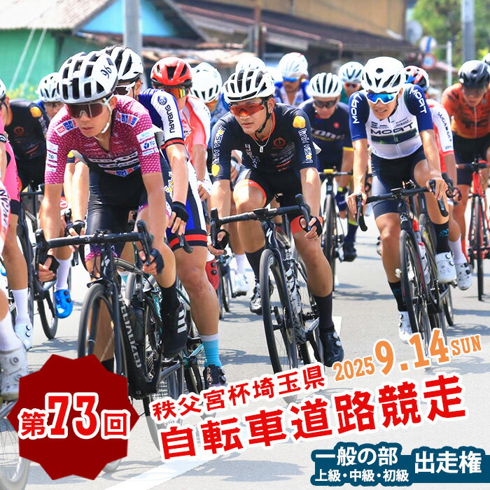 【ふるさと納税】No.598 第73回秩父宮杯埼玉県自転車道路競走大会一般の部出走権（1枚） ／ チケット 券 歴史 自然 競技者 初心者 中距離 ロードレース スポーツ 運動 送料無料 埼玉県