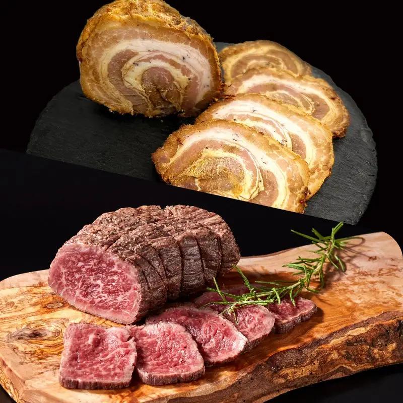 ローストビーフ300g さくらポーク焼豚 180~200g セット【冷凍】/ 豚 豚肉 セット 焼豚　牛 牛肉 ローストビーフ 紀和牛 赤身【tnk310-2】
