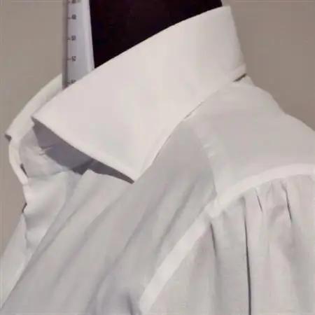 ハンドメイド　ドレスシャツ　 白　Lサイズ　cotton100% 140番双糸ツイル生地【1239539】