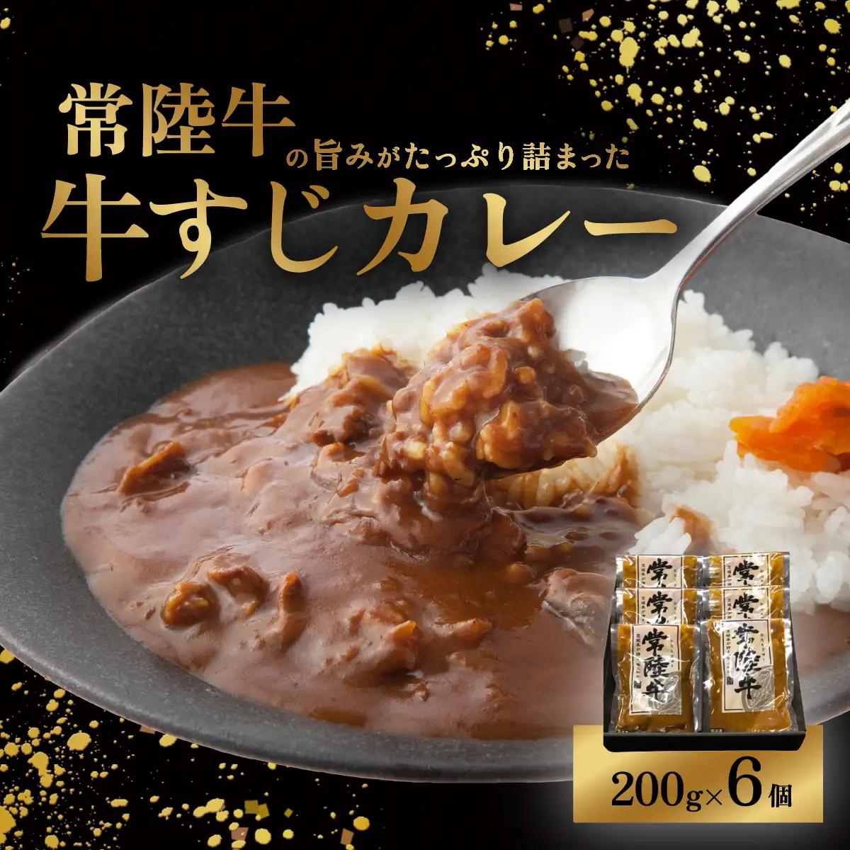 カレー 常陸牛 牛すじ 200g×6袋 【カレー】