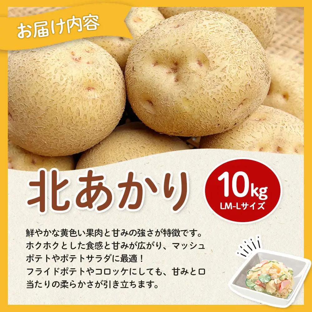 【新じゃが先行受付！】多田農園の北海道安心ラベル「Yes!clean」認証　北あかり10kg（LM-Lサイズ）【5100201】