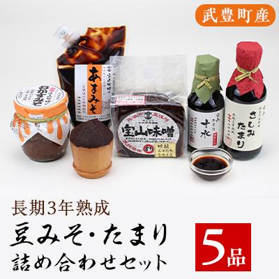 ふるさと納税 武豊町 武豊産　豆みそ・たまり詰め合わせセット5品