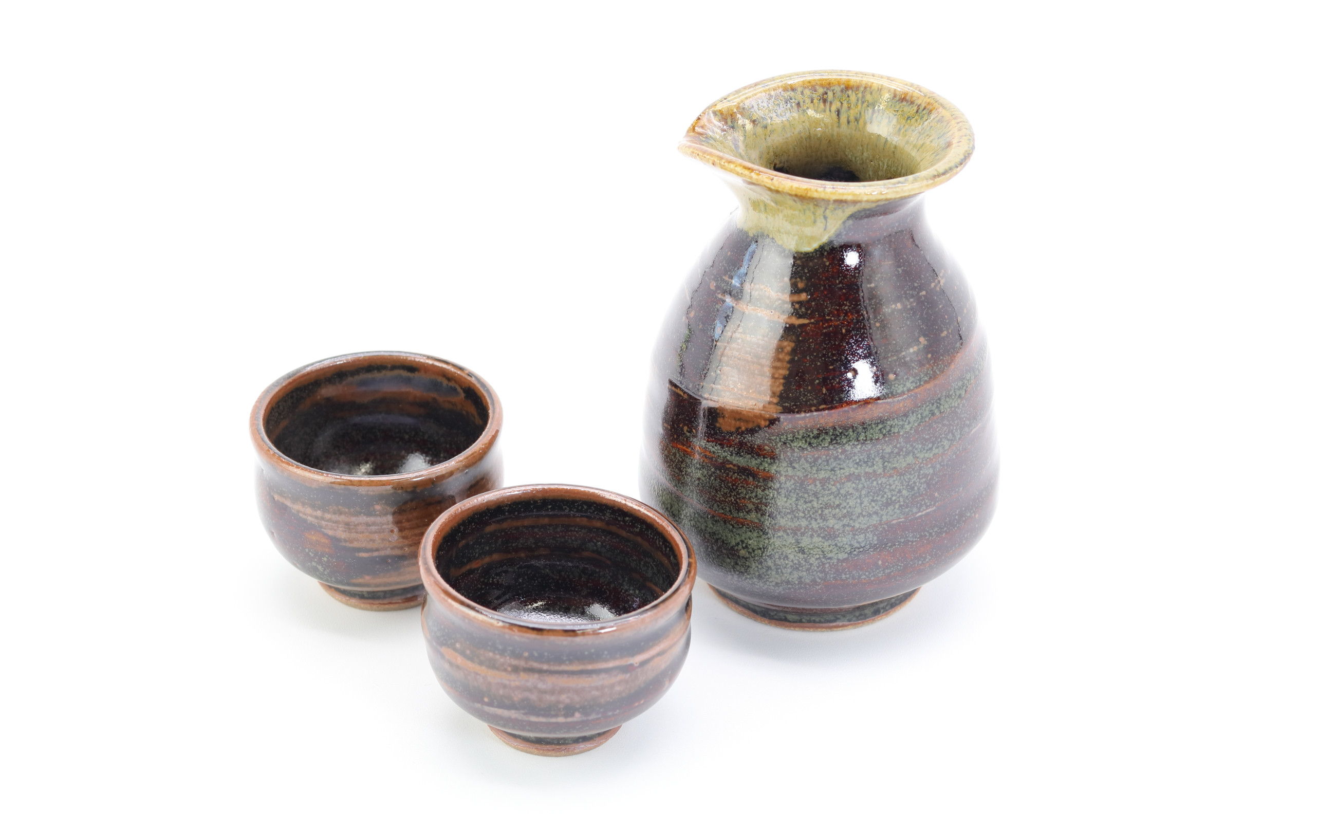 鉄釉酒器揃