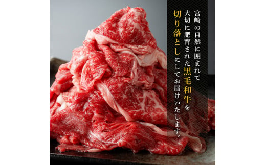 宮崎県産 黒毛和牛 切り落とし 600g 【 肉 牛肉 宮崎牛 牛 炒め物 2パック 日本ハム 】 [E11009]