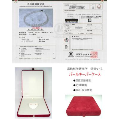 ふるさと納税 志摩市 老舗の真珠専門店・オーロラ天女アコヤ真珠ネックレス・ピアスセット　8.0〜8.5ミリ |  | 03