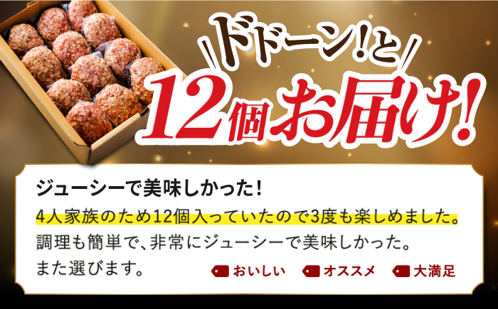 【数量限定】【1日に2万個売れる！】 佐賀牛入り 黒毛和牛 ハンバーグ 12個 大容量 1.8kg (150g×12個) 肉　加工肉 吉野ヶ里町/石丸食肉産業 [FBX005]