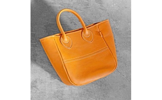 栃木レザー使用｜ソフトな手触り 本革 小さめトートバッグ｜Tote bag 03 S｜キャメル｜minca（全6色）