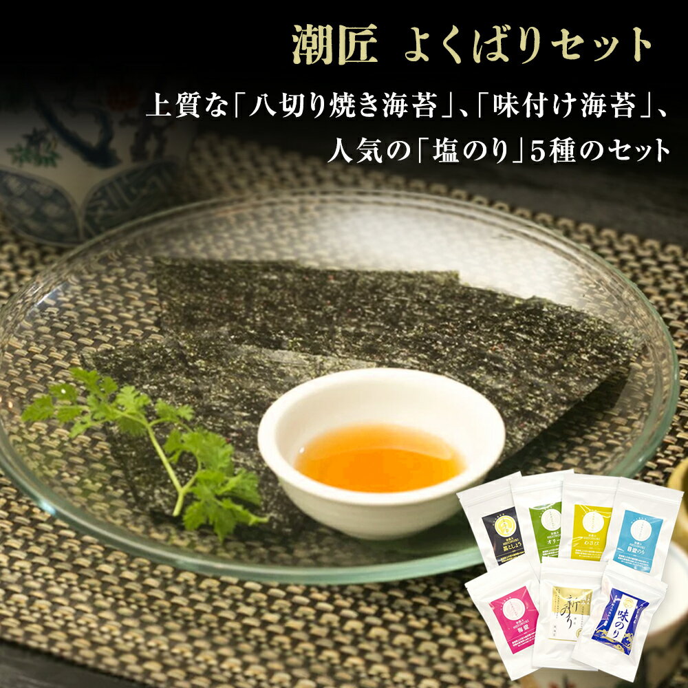 【ふるさと納税】 海苔 潮匠 よくばりセット(焼きのり、味付け海苔、塩海苔5種セット) 宮城県 東松島市 皇室献上の浜 オンラインワンストップ 自治体マイページ E