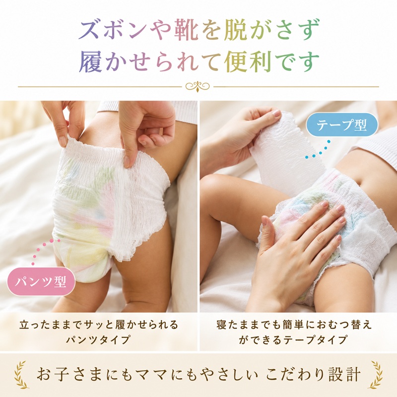 おむつ ミラフィール Sサイズ 4～8kg 48枚 3パック (144枚) パンツタイプ 乳幼児用 おむつ オムツ パンツ 雑貨 ベビーグッズ ベビー用品 赤ちゃんグッズ 赤ちゃん用品 日用品 消耗品