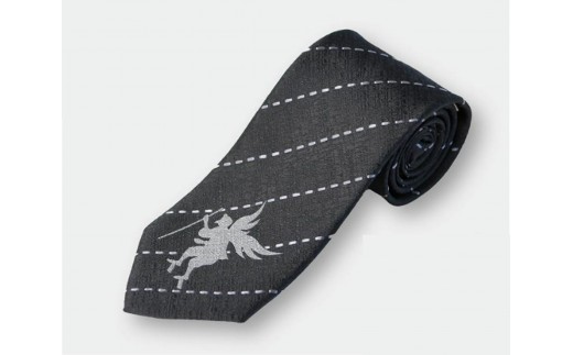 
シルク100％で胸元を際立たせる　ステッチラインネクタイ　「天狗」（ネイビー）
