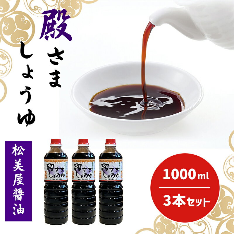 【ふるさと納税】 殿さましょうゆ A　殿さましょうゆ1000ml×3 萩 調味料