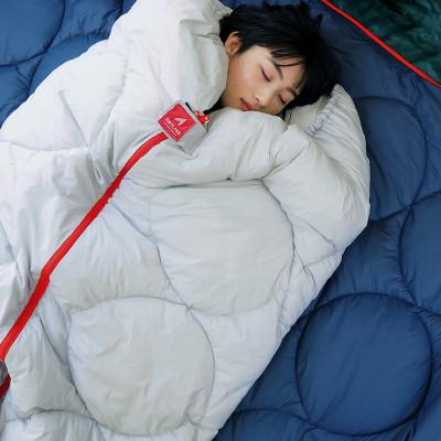 ふるさと納税 福山市 眠りのプロがつくったサステナブルエアーフレイク使用の多機能寝袋【レリーバーシュラフ】パールグレー