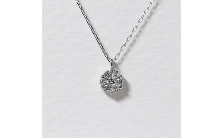 プラチナ 0.10ct フラワーダイヤモンドネックレス 山梨県 甲斐市 BQ-195