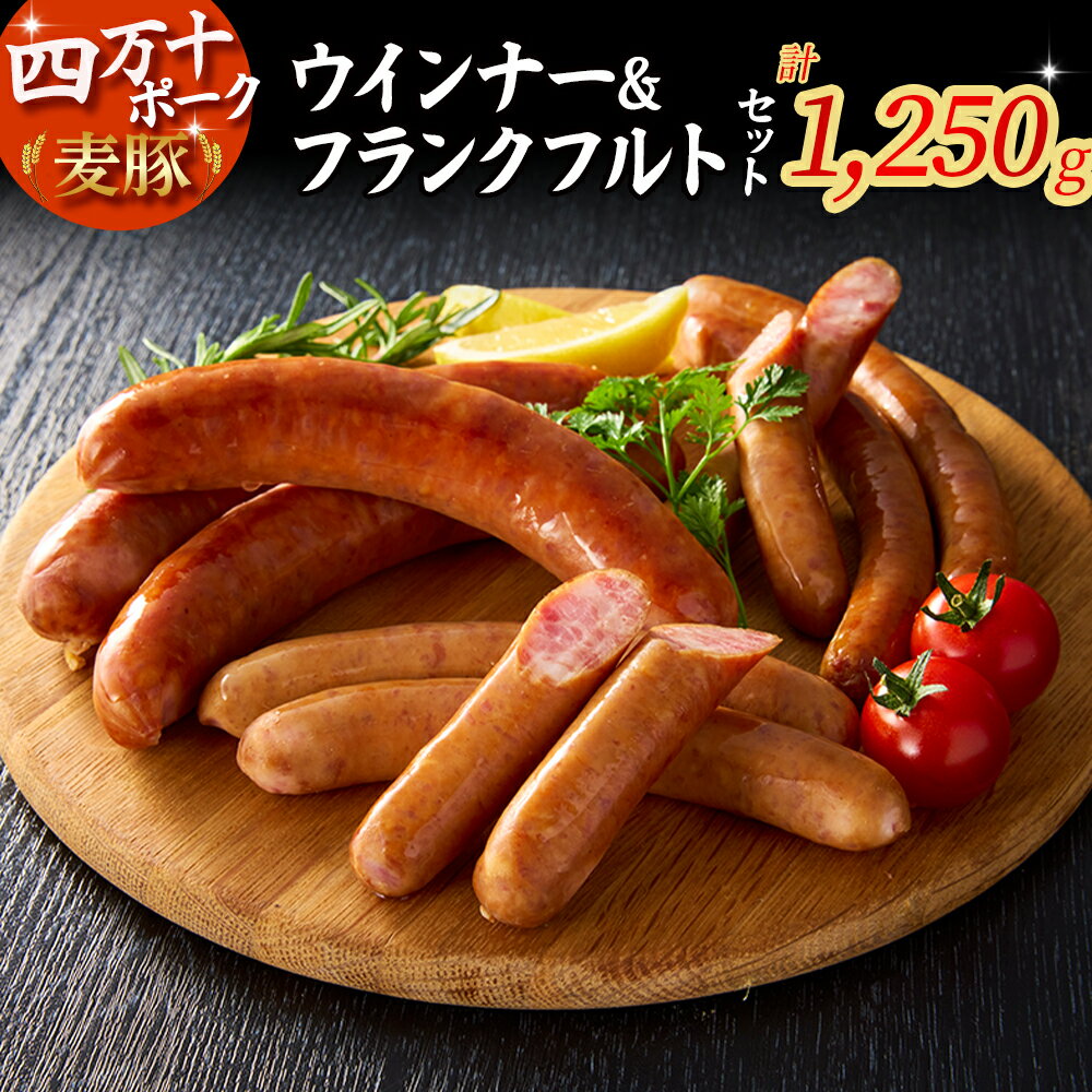 平野協同畜産のウインナー＆フランクフルトセット 四万十ポーク 麦豚 ブランド豚 国産 豚肉 肉 冷凍 キャンプ BBQ Ahc-