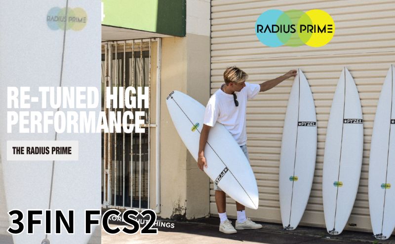 PYZEL SURFBOARDS RADIUS PRIM 3FIN FCS2 パイゼル サーフボード サーフィン【Size：6'1"、Width：19 1/4"、Thickness：2 9 /16"、Volume：31.10L】江の島 江ノ島