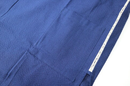 阿波しじら織 甚平（LL）【柄No.93】と巾着（大）セット