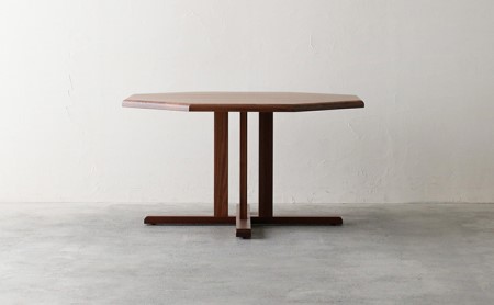 【秋山木工】ダイニング テーブル ウォールナット材 W130×D130×H71.5cm( 八角形テーブル ナイトテーブル スツールテーブル 木製テーブル インテリアテーブル お洒落テーブル おしゃれテ