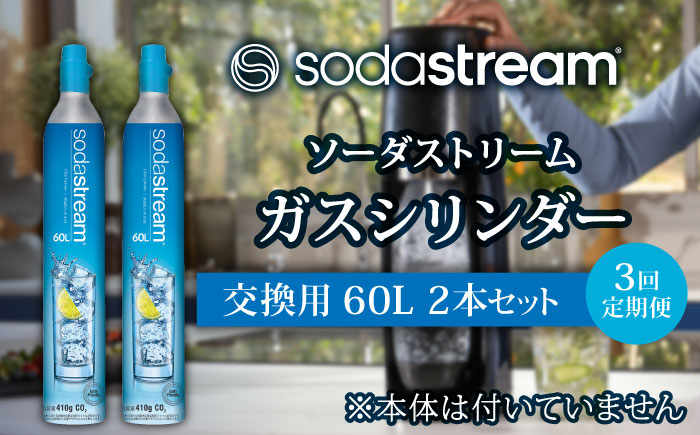 
            【2本×3回定期便】ソーダストリーム ガスシリンダー交換用60L【ソーダストリーム】 [MDN009]
          