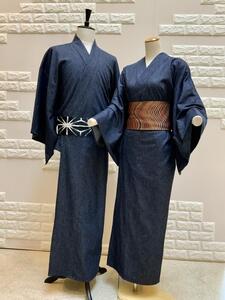 denimアウターきもの（レディースサイズL）