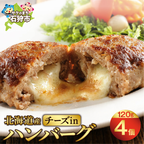 北海道産チーズinハンバーグ[120g×4個入]